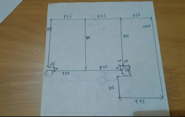 お客様いただいた手書き図面　その2